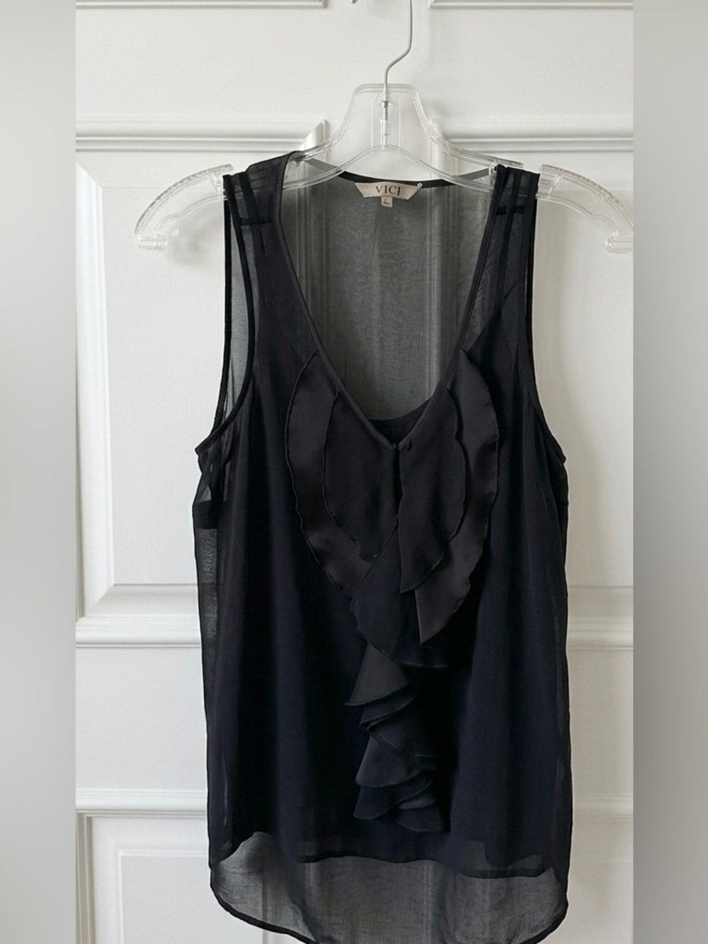 RW&CO. Sleeveless Ruffle Blouse - Picture 2 of 2